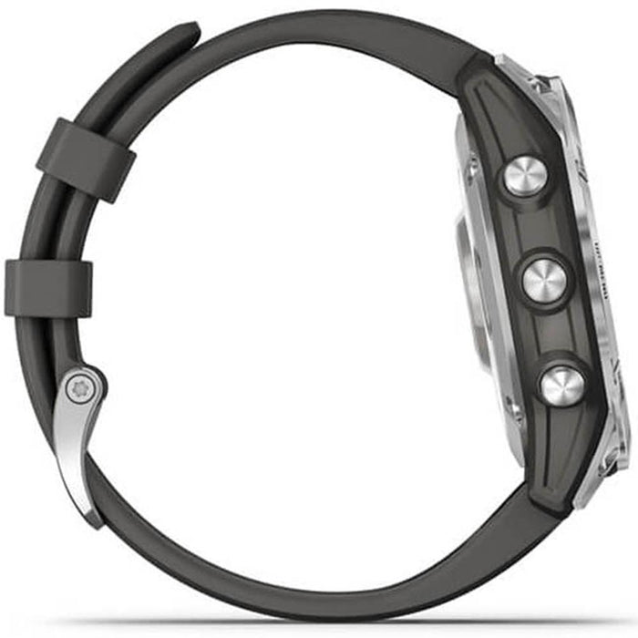 Garmin Fenix 7 Smartwatch Silver with Graphite Band + 2 Year Extended Warranty