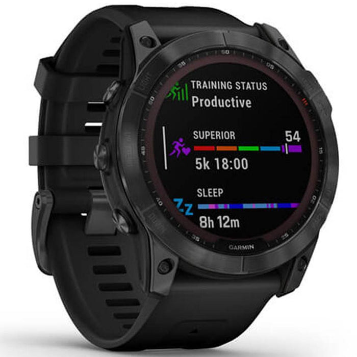 Garmin Fenix 7X Solar Smartwatch Gray with Black Band + 2 Year Extended Warranty
