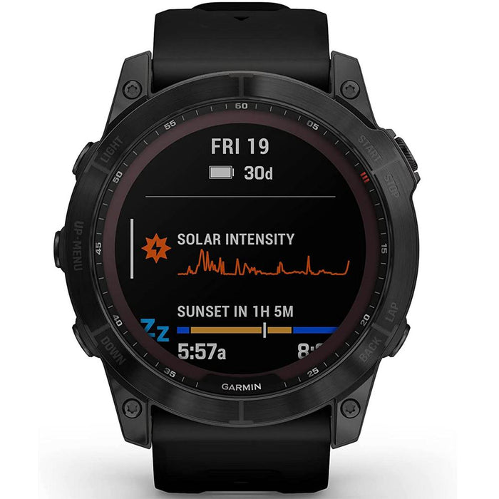 Garmin Fenix 7X Sapphire Solar Smartwatch Black w/ Black Band + 2 Year Warranty