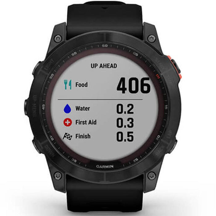 Garmin Fenix 7X Solar Smartwatch Gray with Black Band + 2 Year Extended Warranty
