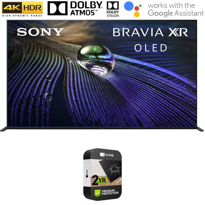 Sony XR65A90J 65" OLED 4K HDR Smart TV 2021 Renewed + Premium 2-Year Protection Pack