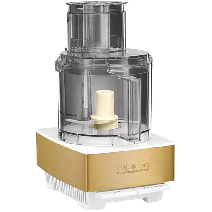 Cuisinart 14-Cup Large Food Processor 720W, White Gold w/ Extended Warranty