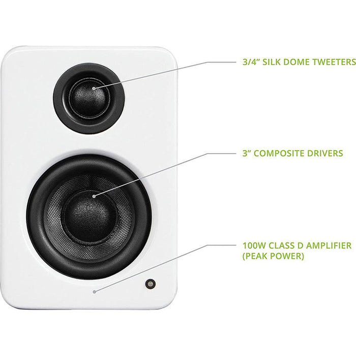 Kanto YU2MW Powered Desktop Speakers Pure - Matte White/Blanc - Open Box