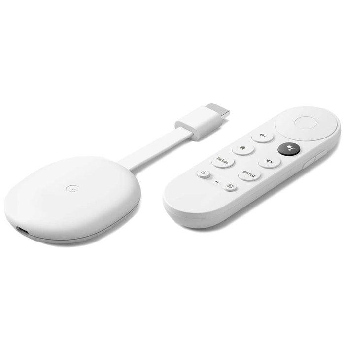 Google Chromecast with Google TV, 4K HDR Streaming - Snow (GA01919-US) - (2-Pack)