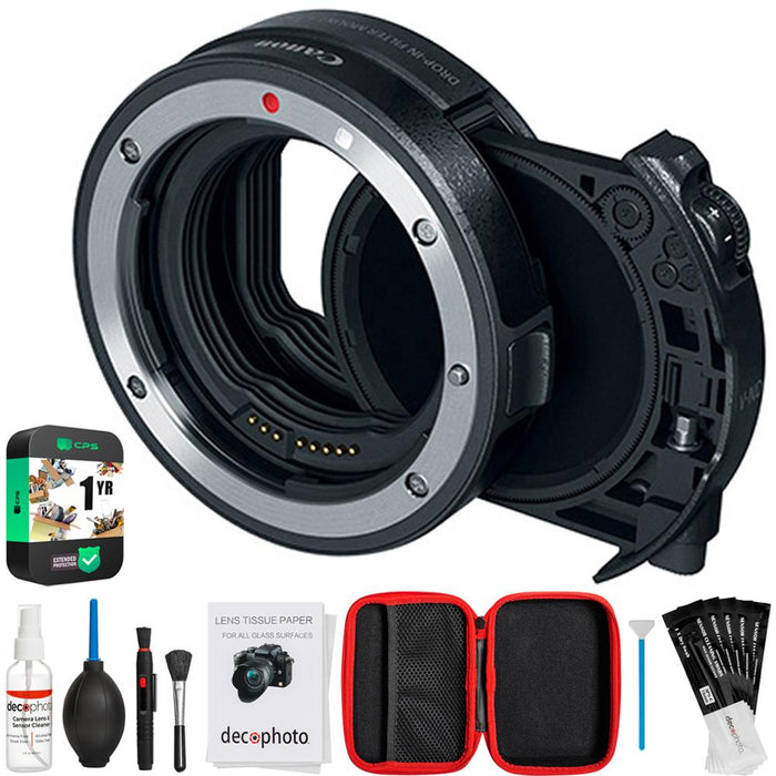 Canon Drop-In Filter Mount Adapter EF-EOS R w/Variable ND Filter A +Accessories Bundle
