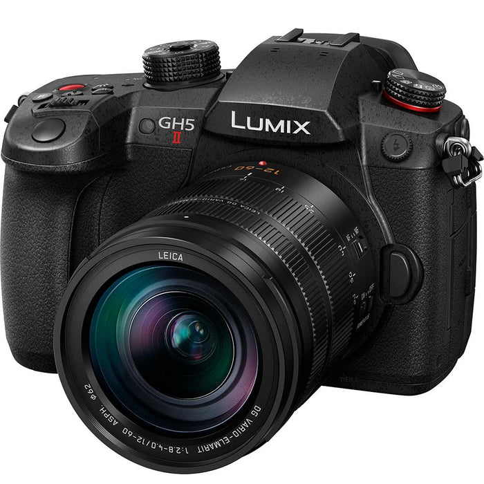 Panasonic LUMIX GH5M2 Mirrorless Camera Body w/Livestreaming & 4K + 12-60mm Leica Lens Kit