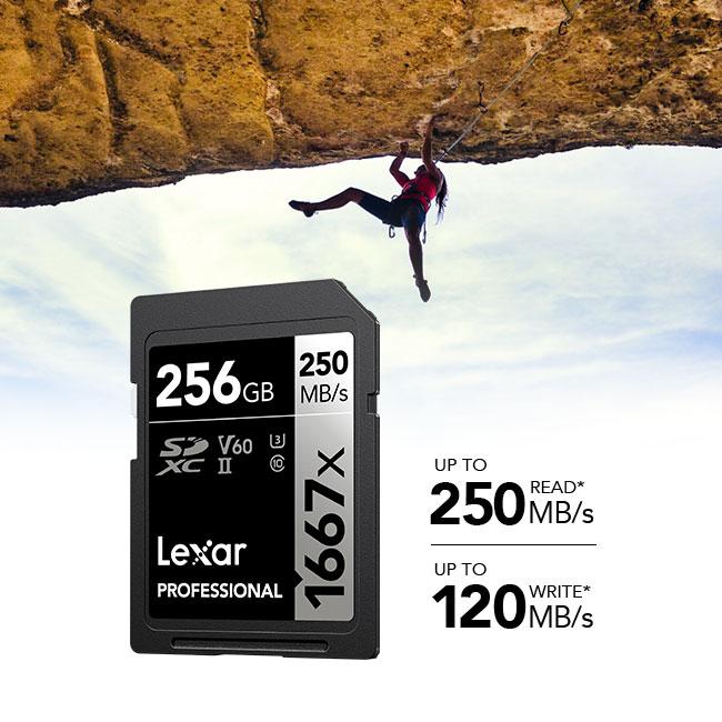 Lexar Professional 1667x SDXC UHS-II Card SILVER Series 256GB Memory Card