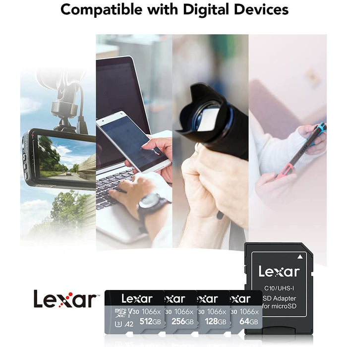 Lexar Professional 1066x microSDXC UHS-I Cards SILVER Series, 128GB 2-Pack