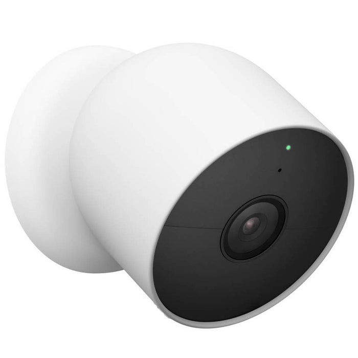 Google Nest Hub Max (Chalk) GA00426-US with Google Nest Cam (Indoor, Wired) in Snow