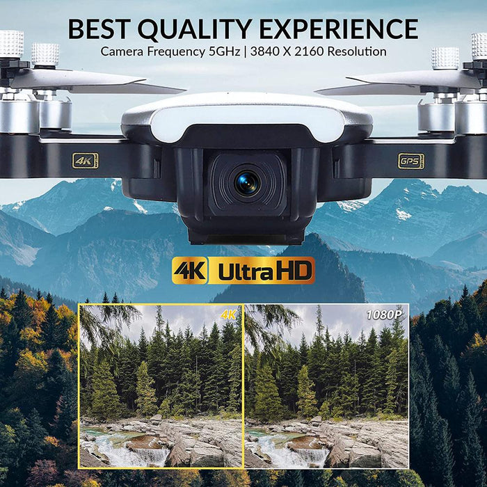 Contixo F30 Drone Quadcopter with Wifi 4K UHD Camera and GPS Tracking - Open Box