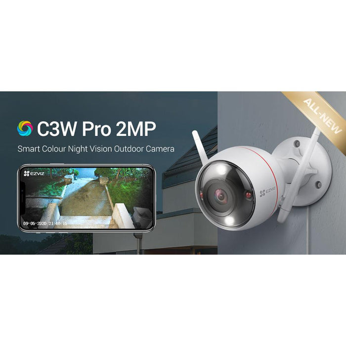 EZVIZ C3W PRO 1080p Wi-Fi Color Night Vision Camera with Active Defense - EZC3W3H2L28