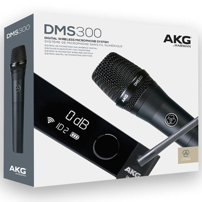 AKG Pro Audio DMS300 Digital Wireless Mic System, Vocal Set + Pop Filter + Arm Stand