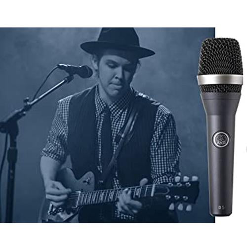 AKG D5 Professional Dynamic Stage Vocal Microphone + Universal Pop Filter Kit