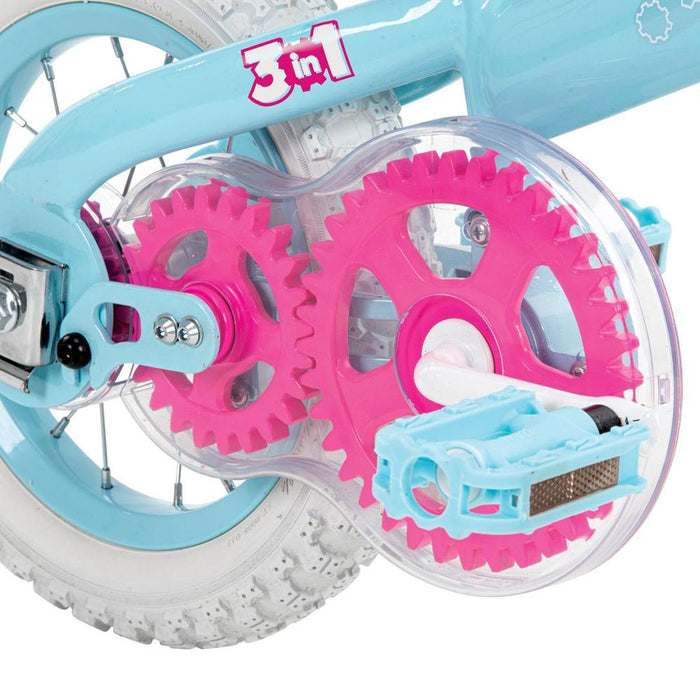 Huffy Grow 2 Go Kids Bike, Balance to Pedal, Blue and Pink 22311 - Open Box