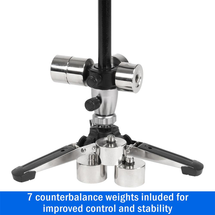Vivitar Professional 59" Photo/Video Stabilizer, Weighted Tripod Base +Accessories Kit
