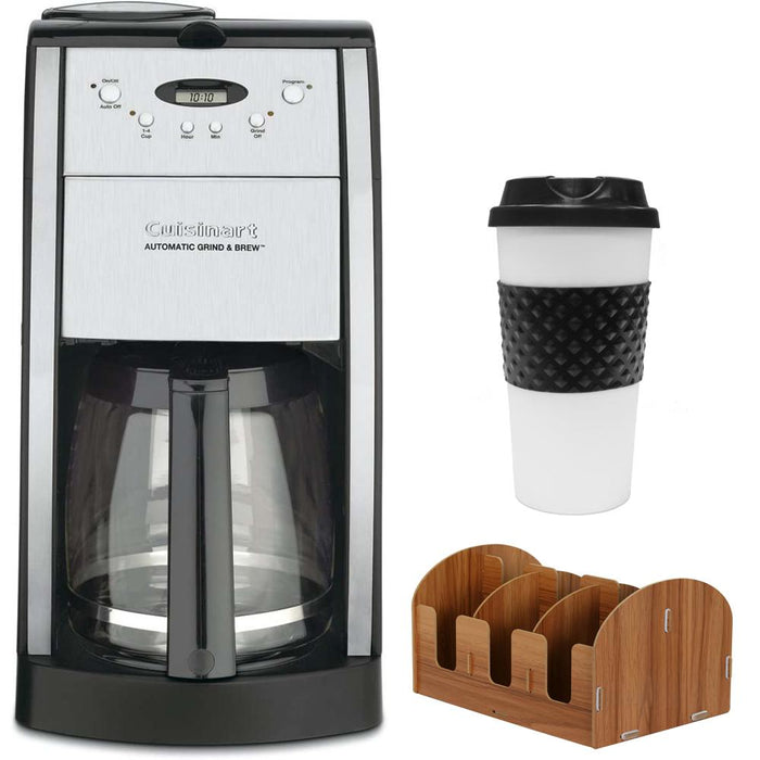 Cuisinart 12-Cup Automatic Grind and Brew Coffeemaker & Grinder w/ Mug Bundle