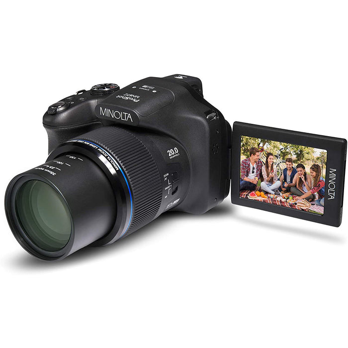 Minolta MN67Z 20MP / 1080p HD Bridge Digital Camera w/67x Optical Zoom (Black)