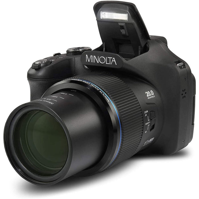 Minolta MN67Z 20MP / 1080p HD Bridge Digital Camera w/67x Optical Zoom (Black)