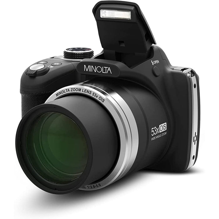 Minolta Pro Shot 16MP Digital Camera with 53x Optical Zoom -  Black