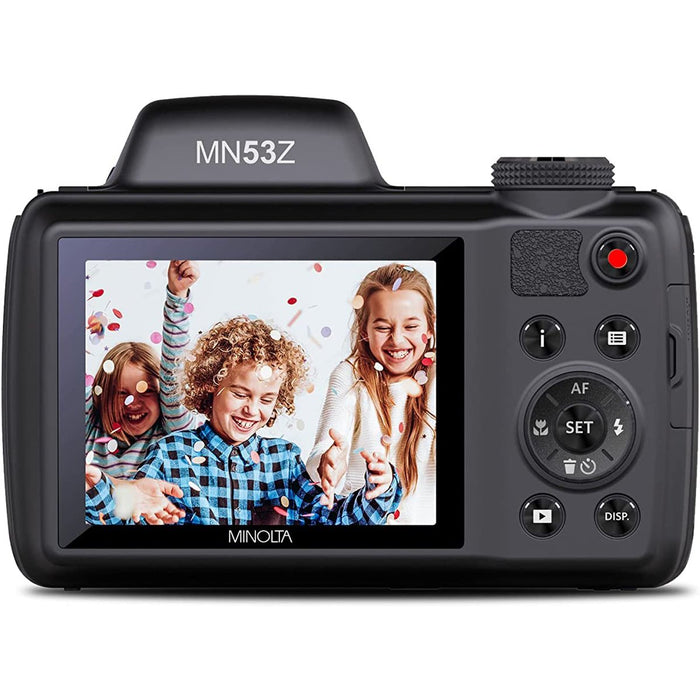 Minolta Pro Shot 16MP Digital Camera with 53x Optical Zoom -  Black