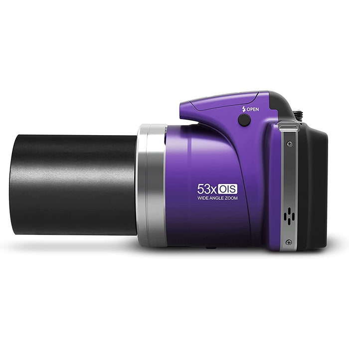 Minolta Pro Shot 16MP Digital Camera with 53x Optical Zoom - Purple
