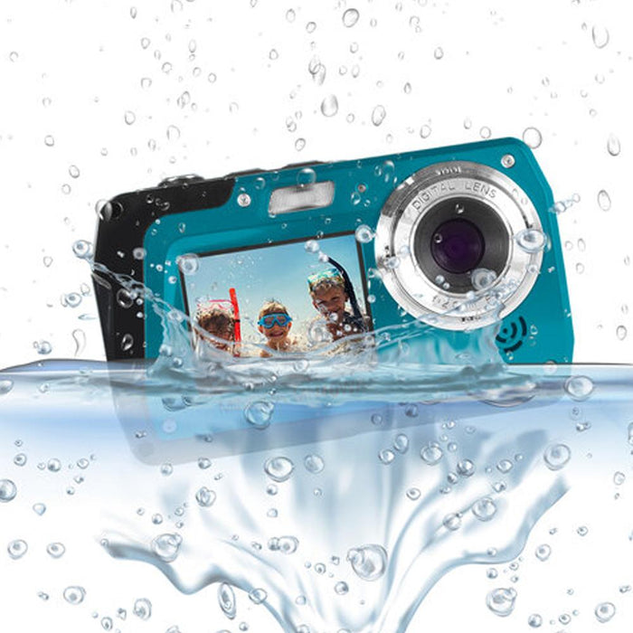 Minolta 48 MP Dual Screen 2.7K Ultra HD Waterproof Digital Camera - MN40WP-BL (Blue)