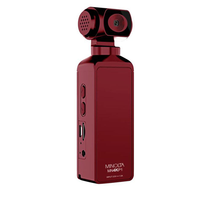 Minolta MN4KP1 4K Ultra HD Pocket Camcorder w/WiFi & Waterproof Housing (Red)