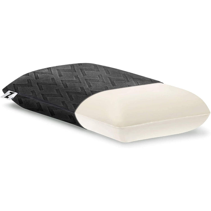 Malouf Z Travel Dough Memory Foam Pillow with Removable Bamboo Velour Rayon Cover
