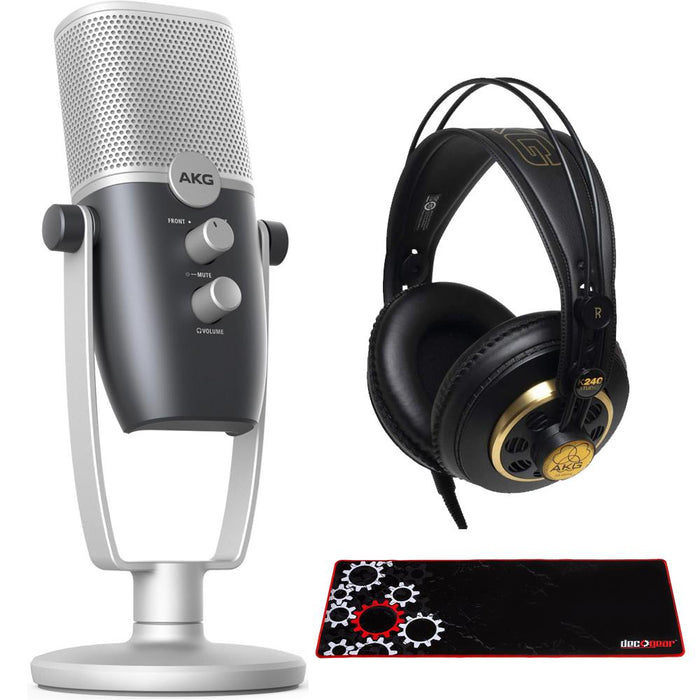 AKG Ara Two-Pattern USB Condenser Microphone + K240 Studio Headphone Bundle