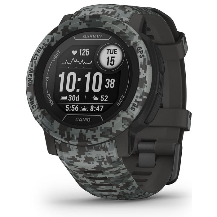 Garmin Instinct 2 Camo Edition GPS Smartwatch/Fitness Tracker + Accessories Bundle