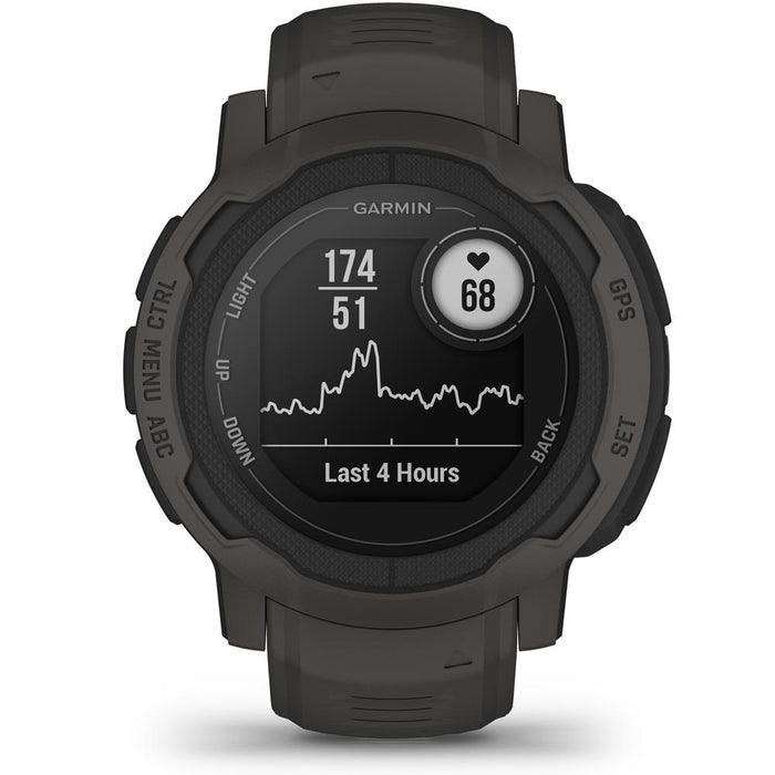 Garmin Instinct 2 GPS Smartwatch/Fitness Tracker, Graphite + Accessories Bundle