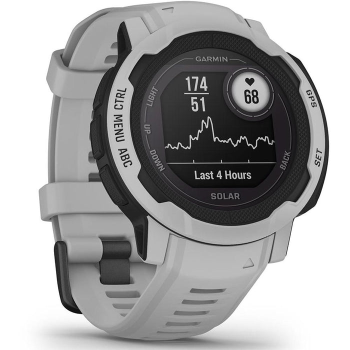 Garmin Instinct 2 Solar 45mm GPS Smartwatch, Mist Gray + Accessories Bundle