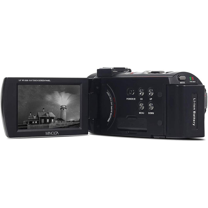 Minolta MN4K20NV 4K Ultra HD 30 Mega Pixels Night Vision Digital Camcorder - Black