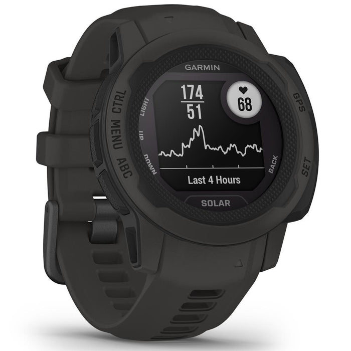  Garmin Instinct 2S, Smaller-Sized GPS Outdoor Watch, Multi-GNSS  Support, Tracback Routing, Graphite, 40 MM