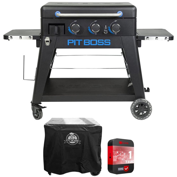 Pit Boss Portable 3-Burner Lift-Off Griddle, PB3BGD2 w/ Cover +Extended Warranty
