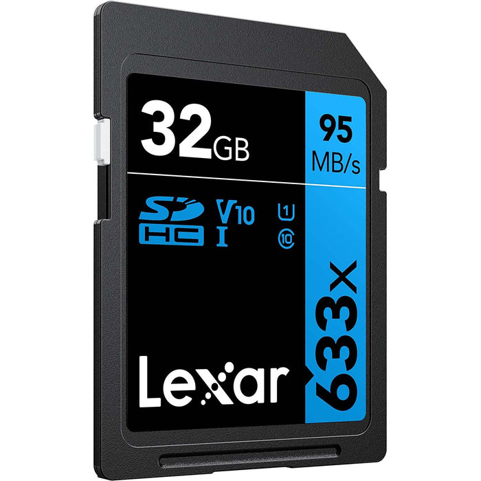 Lexar Professional 633x 32GB SDHC UHS-1 Class 10 Memory Card 2 Pack