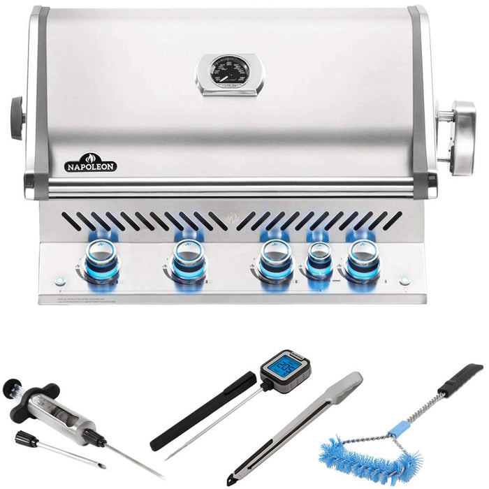 Napoleon Built-In Prestige Pro 500 RB Natural Gas Outdoor Grill +Accessories Bundle