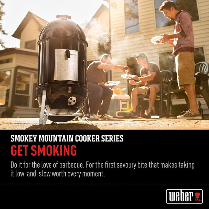 Weber Smokey Mountain 14-inch Cooker, Charcoal Smoker - 711001