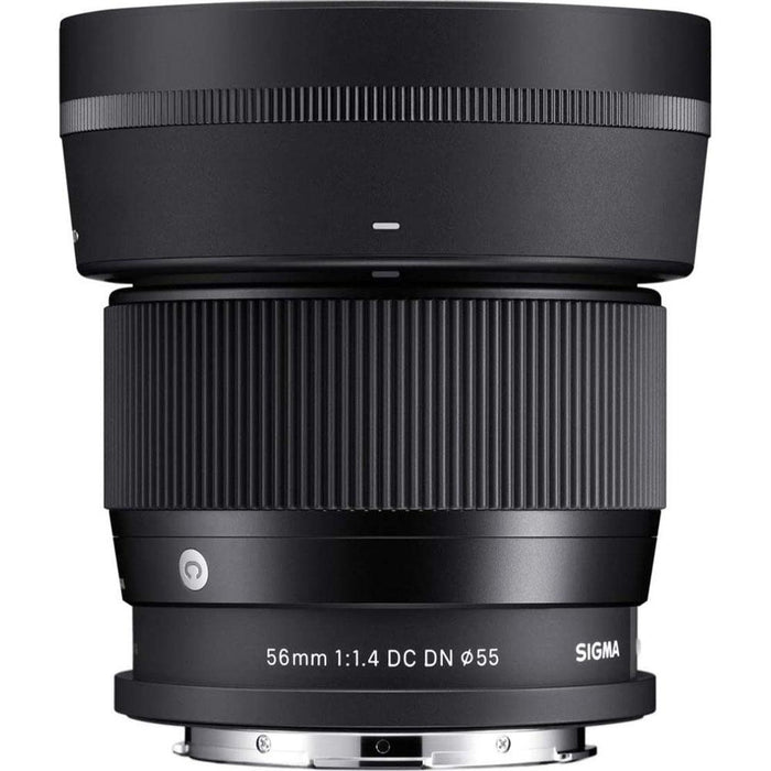 Sigma 56mm F1.4 DC DN C Contemporary Lens for L-Mount + Lexar 64GB Memory Card