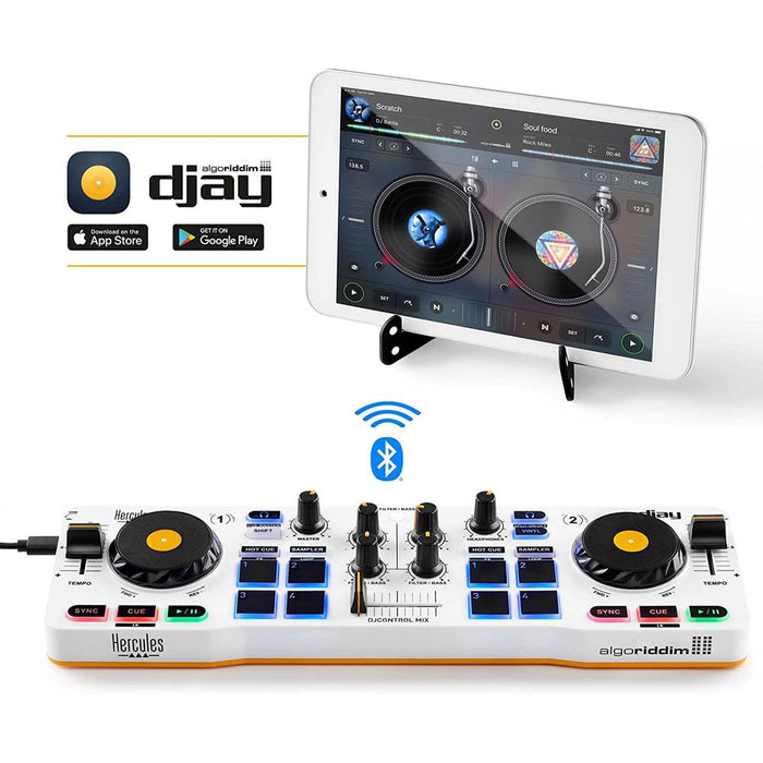 Hercules DJControl Mix BT Wireless DJ Controller for Smartphones with Warranty
