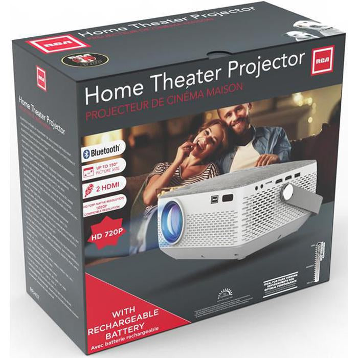 RCA RPJ402 Portable Home Theater Projector Bundle with TH-02 Headphones and Warranty