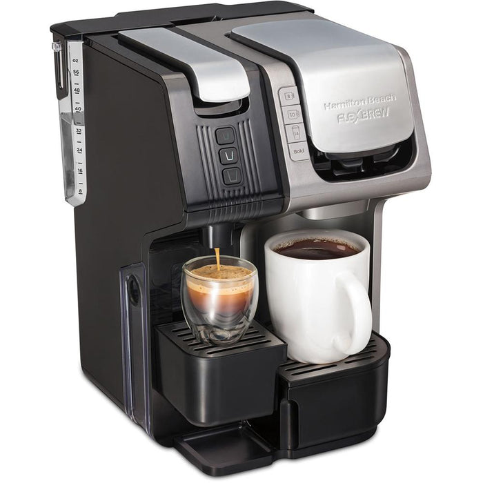 Hamilton Beach FlexBrew 3-in-1 Coffee/Espresso Maker w/ 19-Bar Pump + Accessories Bundle