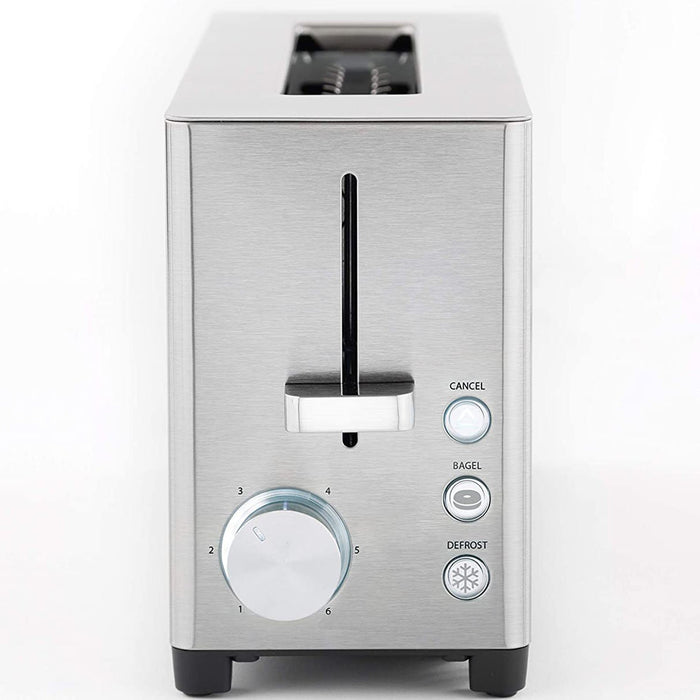 Caso Classico T2 Two-Slice Toaster w/ Wide Slots and 6 Browning Levels, Stainless