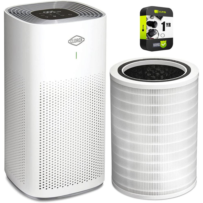 Clorox Large Room Air Purifier with 1 Year Extended Warranty