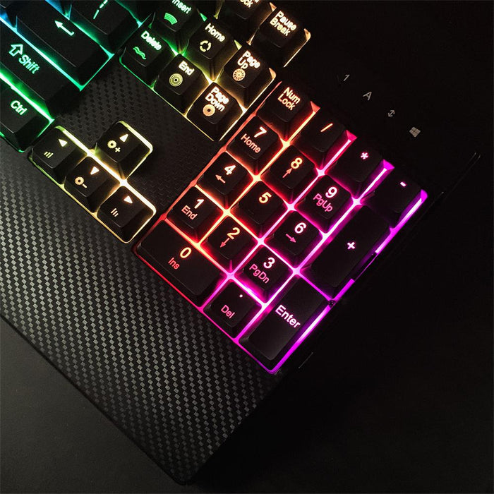 Deco Gear Mechanical Gaming Keyboard, RGB Back Lighting, Black w/ Microphone Bundle