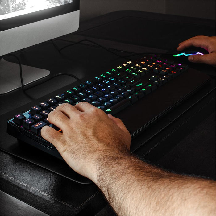 Deco Gear Mechanical Gaming Keyboard, RGB Back Lighting, Black w/ Microphone Bundle