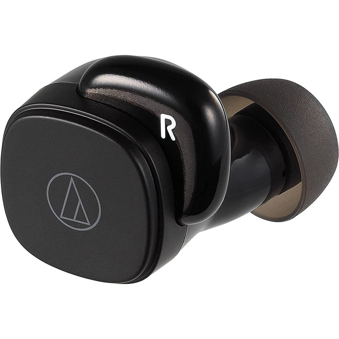 Audio-Technica ATH-SQ1TW Wireless Earbuds with Charging Case, Black