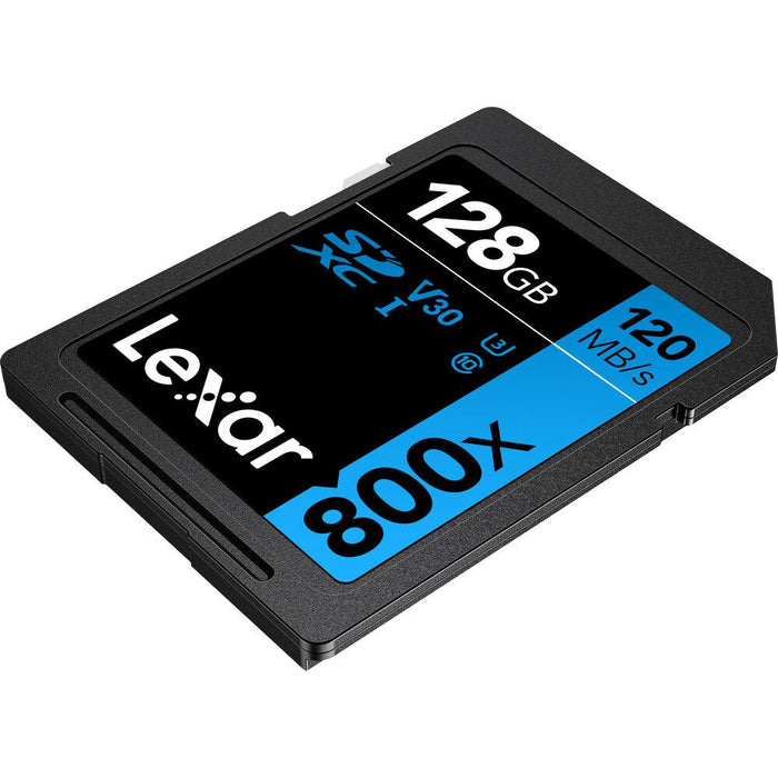 Lexar 128GB High-Performance 800x UHS-I SDHC Memory Card BLUE Series - (4-Pack)