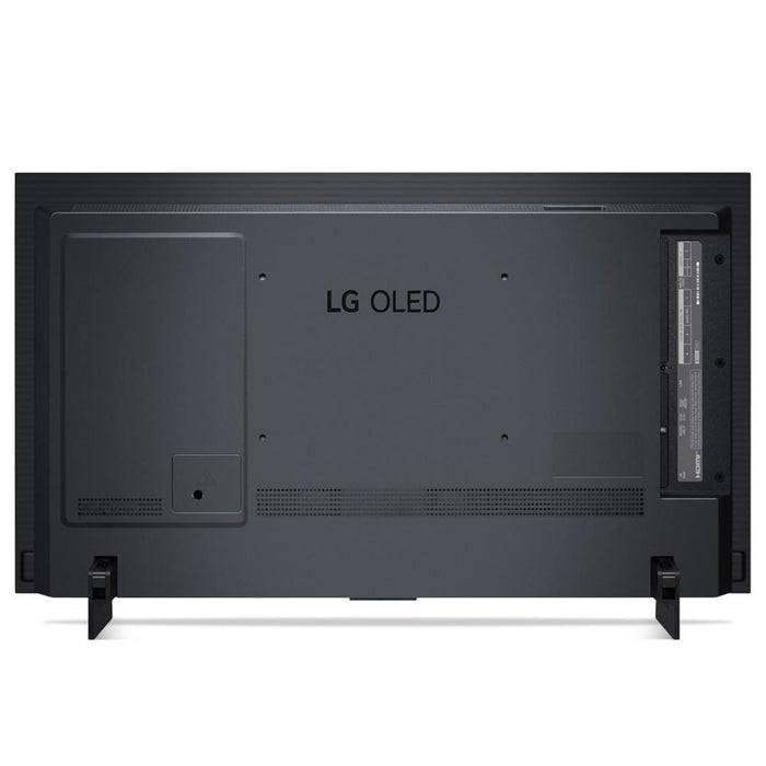 LG 77 Inch HDR 4K Smart OLED TV 2022 with Deco Home 60W Soundbar Bundle