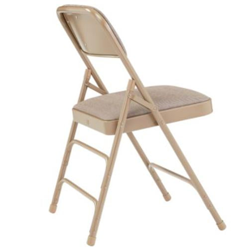 National Public Seating 2300 Series Deluxe Fabric Upholstered Folding Chair, Cafe Beige (Pack of 4)